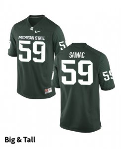 Men's Nick Samac Michigan State Spartans #59 Nike NCAA Green Big & Tall Authentic College Stitched Football Jersey DE50D02MB